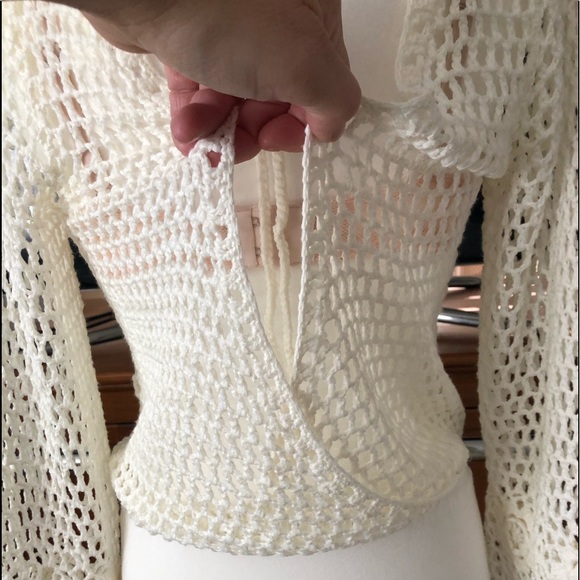 NWOT, Crochet Bodysuit with Plunging Back size medium - Picture 4 of 15